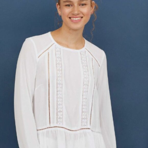 H&M White Blouse (Like-New, Size L) - Picture 2 of 6